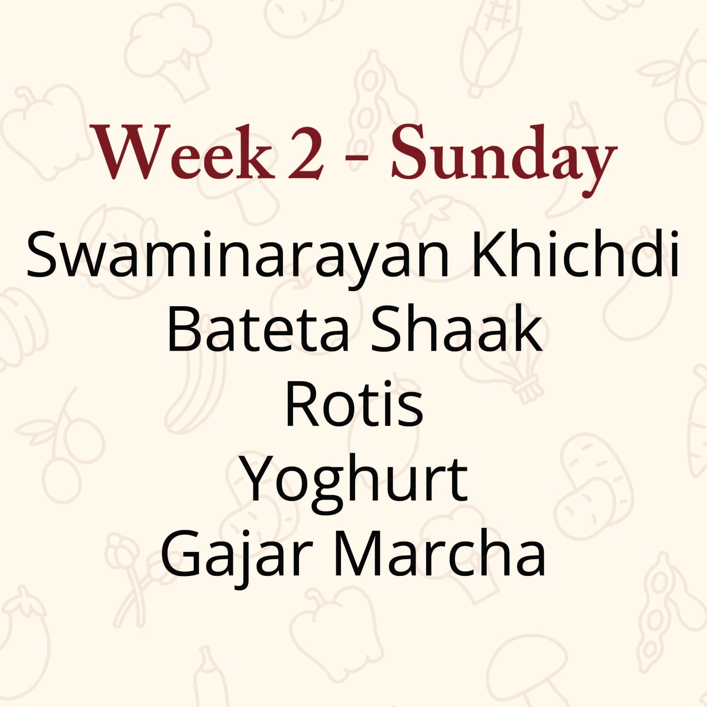 Week 2 - Sunday